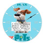 The Secret Life of Pets Max Custom Wall Clock Round Non-ticking Wooden