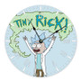 Tiny Rick and Morty Custom Wall Clock Round Non-ticking Wooden