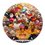 Undertale All Characters Art Custom Wall Clock Round Non-ticking Wooden