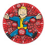 Vault Boy Nuka Cola Custom Wall Clock Round Non-ticking Wooden