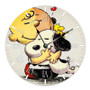 Woodstock Snoopy Charlie Brown The Peanuts Custom Wall Clock Round Non-ticking Wooden