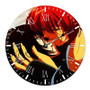 Yukishiro Tomoe and Himura Kenshin Samurai X Custom Wall Clock Round Non-ticking Wooden