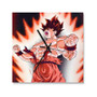 Goku Kaioken Dragon Ball Z Custom Wall Clock Square Wooden Silent Scaleless Black Pointers