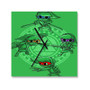 Link Ninja Turtles The Legend of Zelda Custom Wall Clock Square Wooden Silent Scaleless Black Pointers