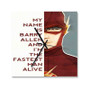 The Flash Quotes Custom Wall Clock Square Wooden Silent Scaleless Black Pointers