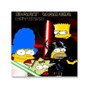 The Simpsons Bart Vader Star Wars Custom Wall Clock Square Wooden Silent Scaleless Black Pointers