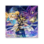 Yu Gi Oh Duel Monster Dark Magician Custom Wall Clock Square Wooden Silent Scaleless Black Pointers