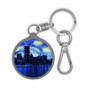Starry Night New York City Custom Keyring Tag Keychain Acrylic With TPU Cover