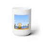 The Peanuts Snoopy and Charlie Brown Custom White Ceramic Mug 15oz Sublimation BPA Free