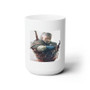 The Witcher 3 Wild Hunt With Sword Custom White Ceramic Mug 15oz Sublimation BPA Free