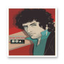 Bob Dylan 80s White Transparent Vinyl Kiss-Cut Stickers