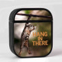 Hang In There Cat Case for AirPods Sublimation Slim Hard Plastic Glossy