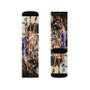 Kobe Bryant and Michael Jordan Polyester Sublimation Socks Unisex Regular Fit White