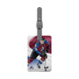 Nathan Mac Kinnon Colorado Avalanche Saffiano Polyester Rectangle White Luggage Tag