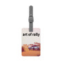 Art of Rally Saffiano Polyester Rectangle White Luggage Tag