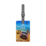 Dakar Desert Rally Saffiano Polyester Rectangle White Luggage Tag