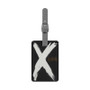 Def Leppard X 2002 Saffiano Polyester Rectangle White Luggage Tag