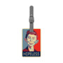 Alfred E Neuman Hopeless Saffiano Polyester Rectangle White Luggage Tag