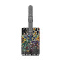 Kiss Tokyo Japan Saffiano Polyester Rectangle White Luggage Tag