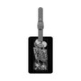 The Lovers Skull Saffiano Polyester Rectangle White Luggage Tag