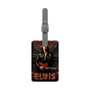 Elvis Poster Saffiano Polyester Rectangle White Luggage Tag Label