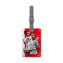 Tunisia World Cup 2022 Saffiano Polyester Rectangle White Luggage Tag Label