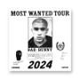 Bad Bunny Most Wanted Tour White Transparent Kiss-Cut Stickers Vinyl Glossy