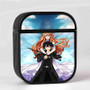 Kirito and Asuna Sword Art Online Case for AirPods Sublimation Hard Durable Plastic Glossy