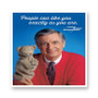 Mister Rogers As You are White Transparent Kiss-Cut Stickers Vinyl Glossy