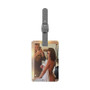 Selena Gomez Polyester Saffiano Rectangle White Luggage Tag Card Insert