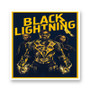 Black Lightning Kiss-Cut Stickers White Transparent Vinyl Glossy