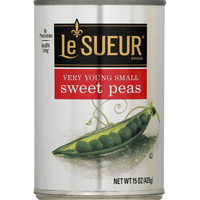 <h5 data-mce-fragment="1">Ingredients: Sweet Peas, water, sugar, salt.</h5>
<p><meta charset="utf-8"><span data-mce-fragment="1"><strong>Le Sueur Very Young Small Sweet Peas</strong> are carefully harvested at the perfect time when they’re at their sweetest and most delicate so you can serve only the best. Whether they’re the only veggies your family asks for by name or you simply want to use the tastiest ingredients, these little peas are like no others.</span></p>
<p>Looking for a tasty and convenient way to enhance your meals? Le Sueur® Very Young Small Sweet Peas are tiny, flavorful peas grown in the richest soil perfect for adding to your favorite dishes or enjoying as a delicious side dish.</p>
<h4></h4>
<h4></h4>