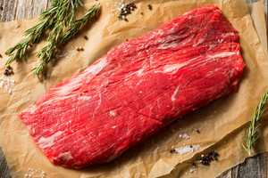 <p><span>Each BIG</span><strong><span> </span>Grass-Fed 'Pack Iron'</strong><span> </span><strong>Flank Steak</strong><span> weighs approximately 2.25 lbs. and are individually wrapped. A great lean steak for marinating and grilling, it is often used in fajitas, London broils, or enjoyed on its own! This steak comes from a strong, well-exercised muscle, and is best when sliced against the grain before serving to ensure greater tenderness.</span></p>