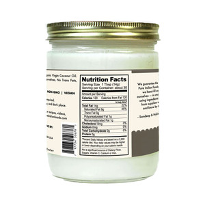 Nutritional Facts Coconut Oil Organic Virgin