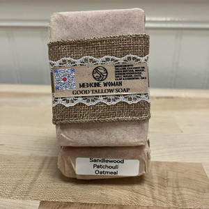 Tallow Bar Soap - Sandalwood Patchouli Oatmeal Bar Soap