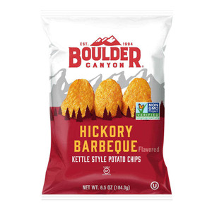 <span data-mce-fragment="1"><strong>Boulder Canyon Classic Hickory BBQ Kettle-Style Chips</strong> - The sweet, smoky flavor of hickory barbeque is paired with garlic and onion to create a classically irresistible flavor combination. We never want a great summer barbeque to end…that’s why we created our Hickory Barbeque chips for those days when you can’t get outside. Made from an original family recipe with premium, American grown potatoes, our chips are thickly sliced and kettle cooked in small batches – guaranteeing a satisfying crunch that can be heard throughout the canyon.</span>