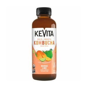 Taste the vibrant sweetness of mango balanced with the crisp taste of lime. KeVita Master Brew Kombucha is energizing with a bold brewed tea taste. Fermented with our proprietary kombucha tea culture, our Master Brew Kombucha has billions of live probiotics, active cultures, and is verified non-alcoholic.<br data-mce-fragment="1"><br data-mce-fragment="1"><strong>INGREDIENTS</strong><br data-mce-fragment="1">Sparkling Water, Kombucha Culture (Filtered Water, Black Tea*, Green Tea*, Natural Flavor*)*, Filtered Water, Cane Sugar*, Mango Puree*, Mango Flavor*, Bacillus Coagulans MTCC 5856, Ginger Extract*, Black Tea*, Black Tea Essence*, Caffeine (Green Coffee Bean Extract)*, Lime Extract*, Green Tea*, Purified Stevia Leaf Extract*.<br data-mce-fragment="1">*CERTIFIED ORGANIC INGREDIENT