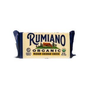 <span data-mce-fragment="1">Our <strong>Rumiano Organic Medium Cheddar</strong> is a pale-yellow, semi-hard cheese with a smooth, firm texture that is easy to slice or shred.  It has a rich, creamy flavor with a slightly tangy taste and nutty aroma.  We age our medium cheddar cheese for six months for a robust yet not overwhelming flavor profile. Medium cheddar cheese is a versatile ingredient that can be used in a wide variety of recipes, from grilled cheese sandwiches to pasta dishes.</span>