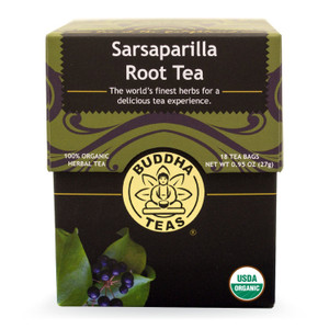 <div class="subHdrH2 cf">
<h2>What is Sarsaparilla?</h2>
<p>Sarsaparilla, known by the botanical name Smilax, is a topical vine that grows in various tropical places such as Honduras, Mexico, Jamaica, the Caribbean, and South America. Sarsaparilla, as we most commonly know it, has so many other names. It's called Liseron, Jupicanga, and Khao yern. There's an Indian sarsaparilla but beware as it's another plant, altogether.</p>
<p>Sarsaparilla has been used for years and years to flavor drinks such as cream sodas and root beers so it sounds like it would make for a delicious tea, right? That's correct. It's absolutely delicious. Tasting good is just the tip of the iceberg with this tea. Sarsaparilla boasts so many benefits that it's hard to even list them all. So, let's touch on the tops benefits and that requires a little science lesson.</p>
<h2>The Science Behind Sarsaparilla</h2>
<p>This little root packs a serious punch in the antioxidant department. In fact, it contains some specific chemicals and inhibitors that have landed it directly on the map of specific research involving cell damage. Now, even though we cannot get into all of that, the research that has been done is pretty easy to find and readily available. Drinking sarsaparilla tea lowers the body's levels of free radicals and this is always beneficial when it comes to prevent cell damage.</p>
<p>What we can discuss is of interest to many people. Sarsaparilla protects the skin from sun damage. The studies done on the actual root prove that it slows the aging process and protects collagen production in the plant. We know that this tropical plant is exposed to lots and lots of sun and still manages to maintain its structural integrity and its collagen and elastin production processes. Basically, it doesn't age. There's the high potential that it can have similar benefits for us. We all want that!</p>
<p>Sarsaparilla contains a class of chemicals called Saponins. This component is what makes water foam up when shaken, kind of like soap. Bacteria and fungi create toxic waste in our bodies.</p>
<p>Saponins work within the veins and arteries of our bodies to clean out toxic waste. This chemical binds and neutralizes the waste within the blood, allowing the accumulated toxins to be flushed out.</p>
<p>Overall, this tea is ALL good. It has amazing detoxifying properties, boosts the immune system, can help increase muscle mass when working out, general body relief, and can even give a little boost in the bedroom. Like we said, this tea is ALL good.</p>
<h2>What Does Sarsaparilla Taste Like?</h2>
<p>Absolutely delicious. If you like cream sodas or root beers, you'll love this tea. Even if you don't care for those flavors, this tea has a sweet yet almost bitter flavor about it that makes it extremely enjoyable. No need to add honey to it but it will pair quite nicely with Buddha Teas Turmeric and Ginger or our CBD Peppermint. Not only is it complementary in flavor but the benefits increase dramatically when pairing teas and that's always a great thing.</p>
<h2>Buy Organic Sarsaparilla Tea</h2>
<p>With so many products being genetically modified, Buddha Teas goes the extra mile to ensure that our sarsaparilla is all certified organic and GMO-free, guaranteeing a refreshing natural tisane for you to delight in. Caffeine-free, this tea is a wonderful herbal tea option that can be enjoyed at any time of the day. Our teas are all natural and packaged in bleach free tea bags and are guaranteed to meet your satisfaction.</p>
</div>