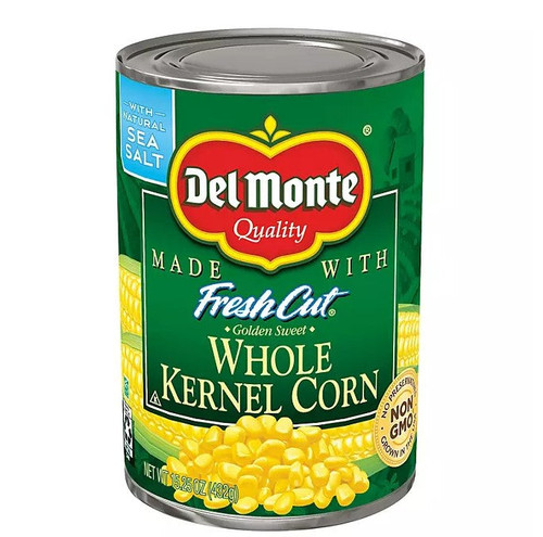 <h5 data-mce-fragment="1">Ingredients: Corn, water, sea salt.</h5>
<ul>
<li>Picked and packed fresh</li>
<li>Zero trans fat and cholesterol</li>
<li>Non GMO</li>
<li>No BPA</li>
</ul>
<p> <br><strong>Del Monte Golden Sweet Whole Kernel Corn</strong> comes from plump whole kernels of crisp, super sweet corn that are picked and packed at the peak of freshness. They're just bursting with rich, sweet flavor. So, go ahead and bring the wholesome goodness of the earth to your dinner table with Del Monte Fresh Cut canned vegetables. Trust me, you won't be disappointed!</p>
<h3 data-mce-fragment="1"></h3>