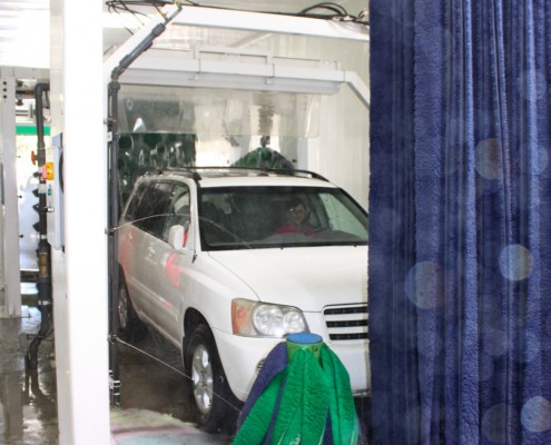 Family Car Being Washed