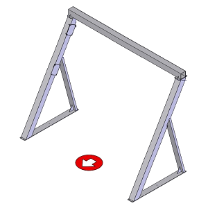 Slanted frame for car wash blower systems