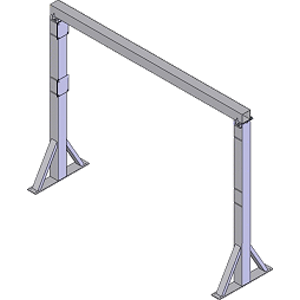 Straight frame for car wash blower systems