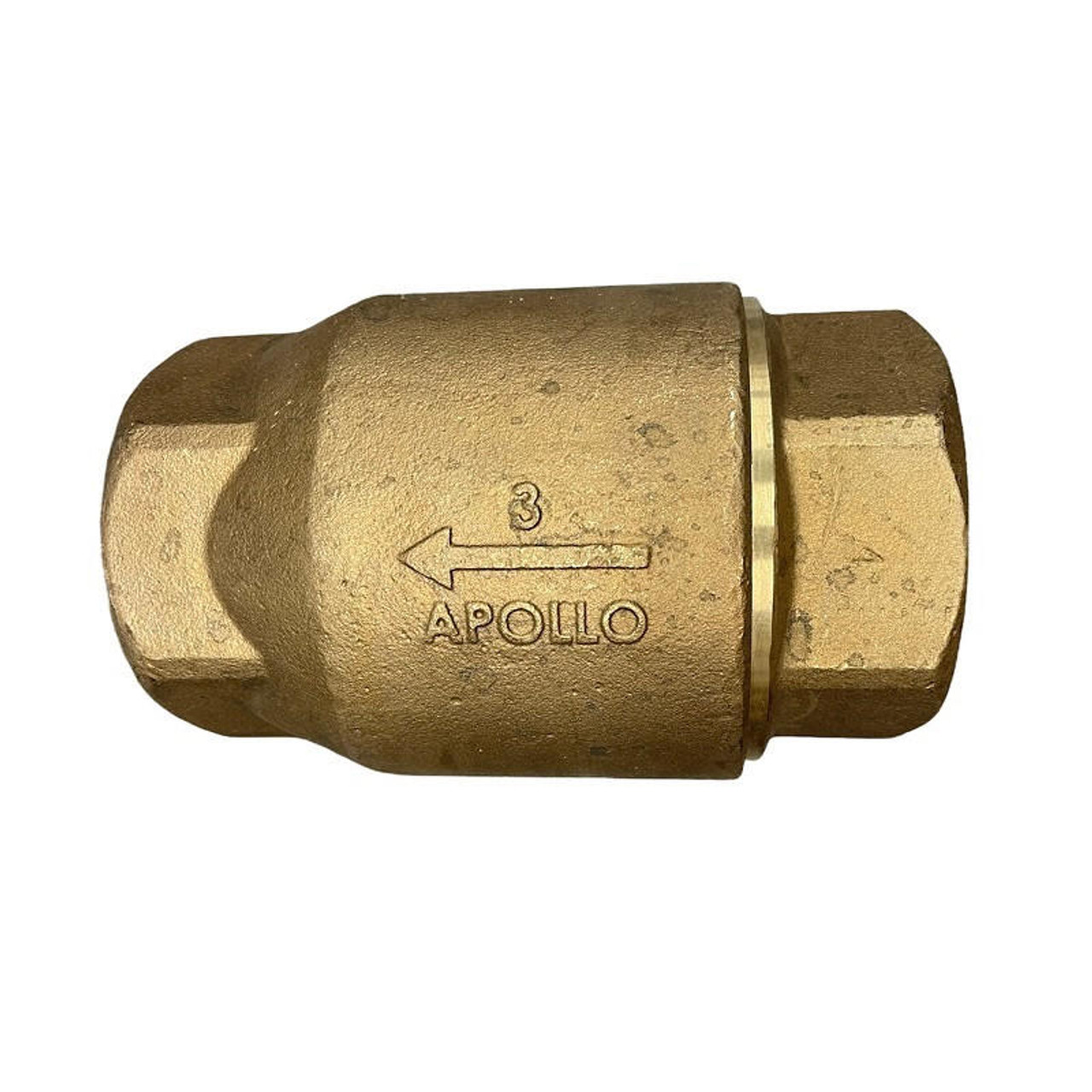 3" Spring Loaded Check Valve, Brass