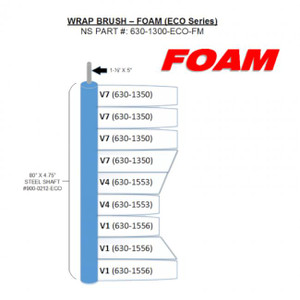  Wrap Brush, FOAM, ECO-Series, ECO-5TB 