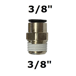  3/8" Straight Connector, 3/8" Poly x 3/8" Npt Straight Connector 