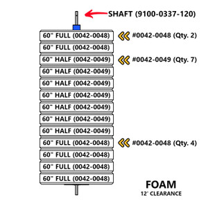  Side Brush, FOAM, 12', 5000/5M 