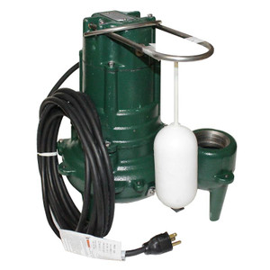  1/2 HP Submersible Sump Pump with 25' Cord, 115VAC 