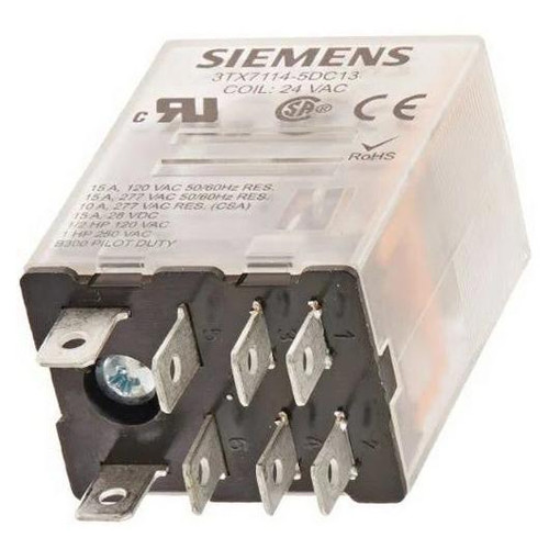  Relay, 8-Pin, DPDT, 15A, 24V 