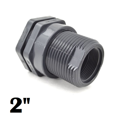 Tank Bulkhead Adapter 2", PVC